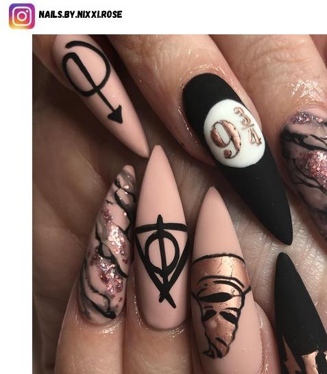 56+ Harry Potter Nail Art Designs for 2024 - Nerd About Town